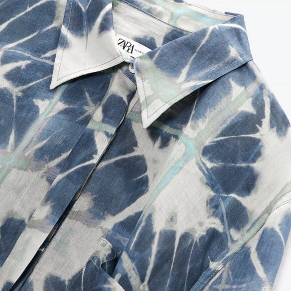 ZARA Knotted Ramie Dress Limited Edition Sz M-L - NWT!! - Picture 7 of 13